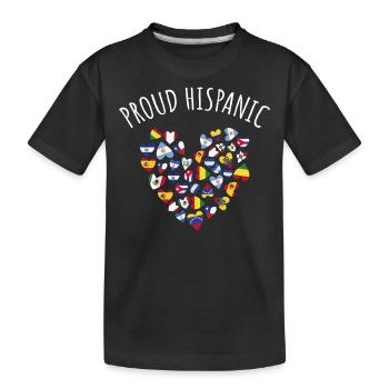 Proud Hispanic - Kids' Premium Organic T-Shirt - black - Front
