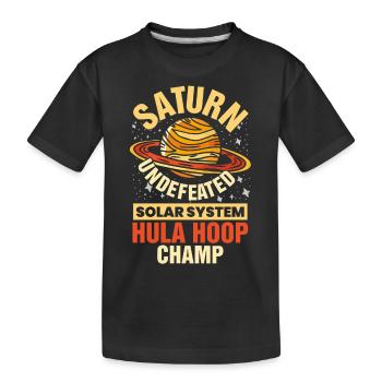 Saturne Planète, Planètes, Univers - T-shirt bio Premium Enfant - noir - Devant