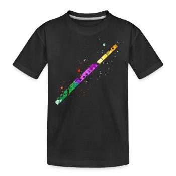 Flûte, Jouer de la flûte, - T-shirt bio Premium Enfant - noir - Devant