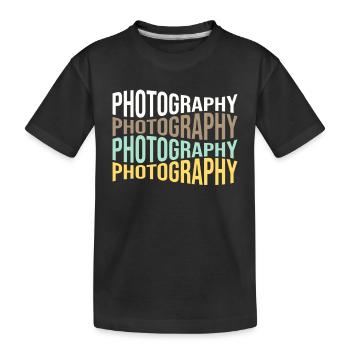 Photographie - T-shirt bio Premium Enfant - noir - Devant