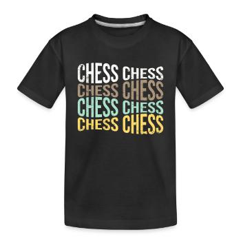 Schach - Kinder Premium Bio T-Shirt - Schwarz - Vorne