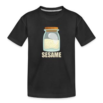 Sesame Spice Taste Food Cooking - Kids' Premium Organic T-Shirt - black - Front