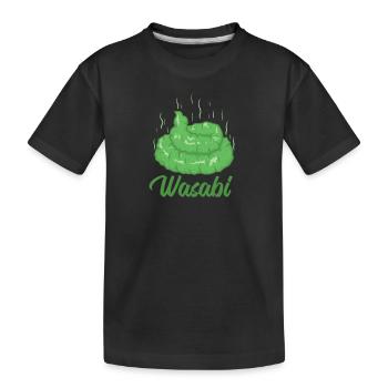 Wasabi spice flavor food cooking - Kids' Premium Organic T-Shirt - black - Front