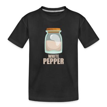 Épices au poivre blanc Goût Cuisine - T-shirt bio Premium Enfant - noir - Devant
