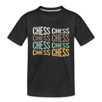 Schach - Kinder Premium Bio T-Shirt - Schwarz - Vorne