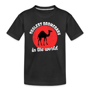 Cool dromedary saying - Kids' Premium Organic T-Shirt - black - Front