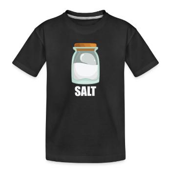 Salt Spice Taste Food Cooking - Kids' Premium Organic T-Shirt - black - Front