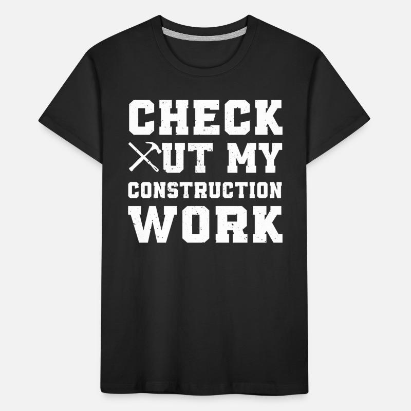 Drôle de conception d’ouvrier de la construction T-shirt bio Premium Enfant