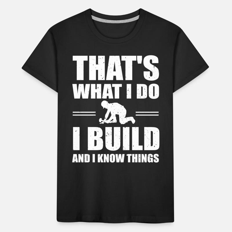 Funny construction worker motif Kids' Premium Organic T-Shirt