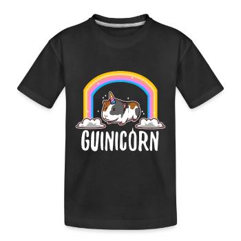 Guinicorn - Kids' Premium Organic T-Shirt - black - Front