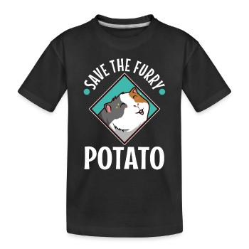 Save The Furry Potato - T-shirt bio Premium Enfant - noir - Devant