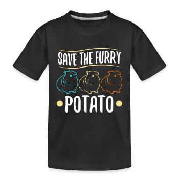 Save The Furry Potato - T-shirt bio Premium Enfant - noir - Devant