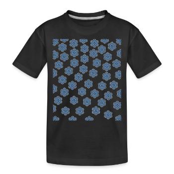 Snowflake Schneeflocke Winter - Kinder Premium Bio T-Shirt - Schwarz - Vorne
