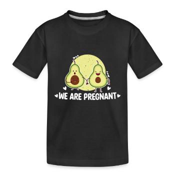 Nous sommes enceintes Avocat Mamacado Papacado Enfants - T-shirt bio Premium Enfant - noir - Devant