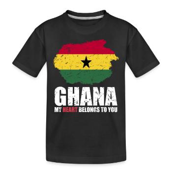 Drapeau du Ghana - T-shirt bio Premium Enfant - noir - Devant