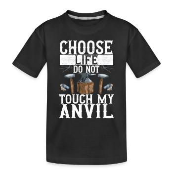 Enclume de forge forgeuse - T-shirt bio Premium Enfant - noir - Devant