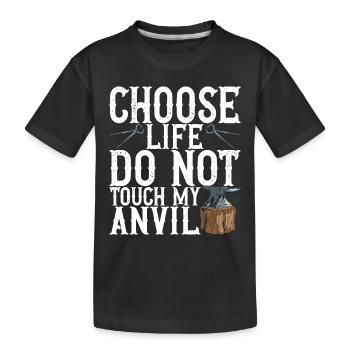 Enclume de forge forgeuse - T-shirt bio Premium Enfant - noir - Devant