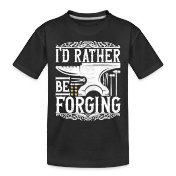 Enclume de forge forgeuse - T-shirt bio Premium Enfant - noir - Devant