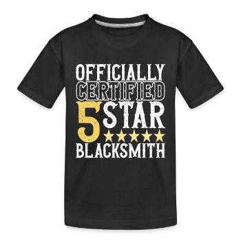 Enclume de forge forgeuse - T-shirt bio Premium Enfant - noir - Devant