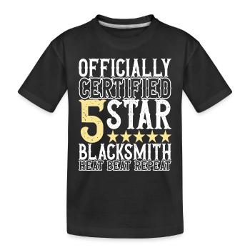 Enclume de forge forgeuse - T-shirt bio Premium Enfant - noir - Devant