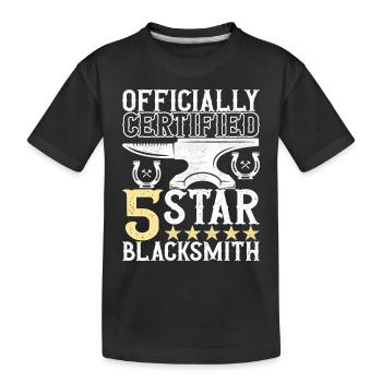 Enclume de forge forgeuse - T-shirt bio Premium Enfant - noir - Devant
