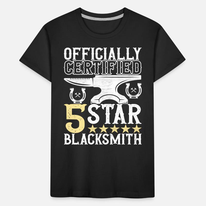 Blacksmith Forging Anvil Kids' Premium Organic T-Shirt