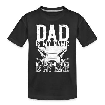 Enclume de forge forgeuse - T-shirt bio Premium Enfant - noir - Devant