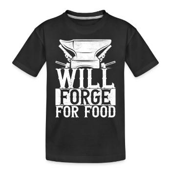 Enclume de forge forgeuse - T-shirt bio Premium Enfant - noir - Devant