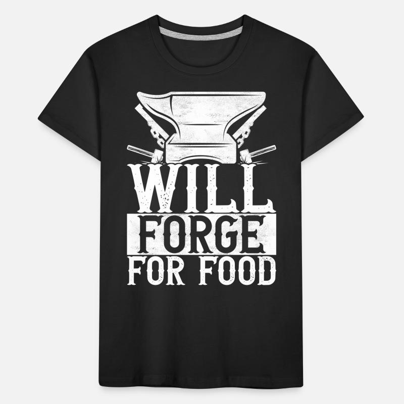 Blacksmith Forging Anvil Kids' Premium Organic T-Shirt