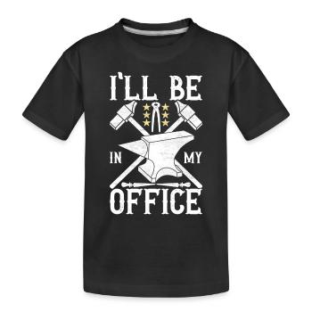 Enclume de forge forgeuse - T-shirt bio Premium Enfant - noir - Devant
