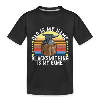 Enclume de forge forgeuse - T-shirt bio Premium Enfant - noir - Devant