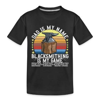 Enclume de forge forgeuse - T-shirt bio Premium Enfant - noir - Devant