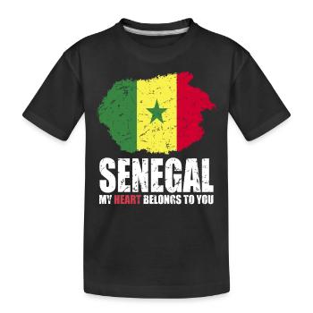 Drapeau du Sénégal - T-shirt bio Premium Enfant - noir - Devant