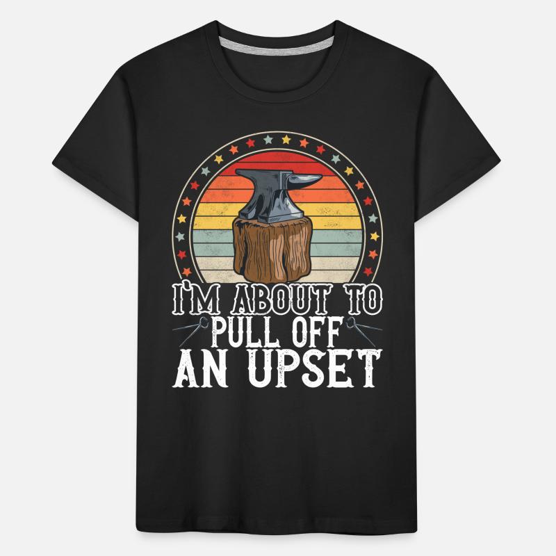 Blacksmith Forging Anvil Kids' Premium Organic T-Shirt