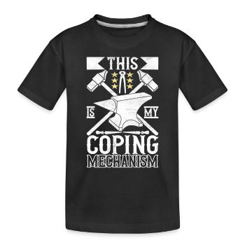 Yunque de forja de herrero - Camiseta orgánica premium niños - negro - delante