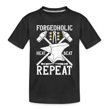 Enclume de forge forgeuse - T-shirt bio Premium Enfant - noir - Devant