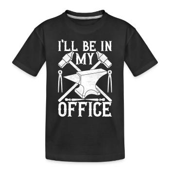 Enclume de forge forgeuse - T-shirt bio Premium Enfant - noir - Devant