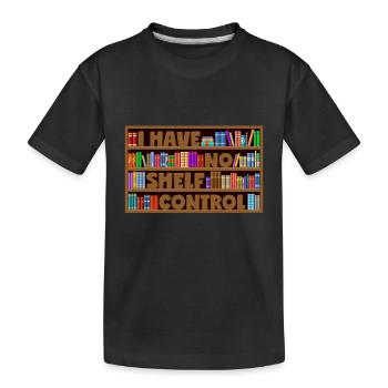 Bücherregal Wortwitz Bücher Spruch - Kinder Premium Bio T-Shirt - Schwarz - Vorne