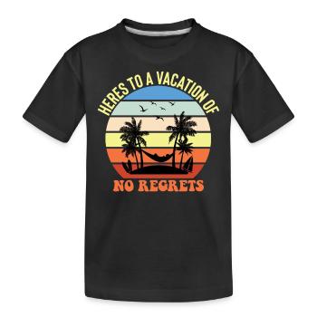 Voici des vacances sans regrets - plage - T-shirt bio Premium Enfant - noir - Devant