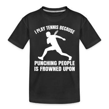 Tennis club Tennis rackets Tennis players - Kids' Premium Organic T-Shirt - black - Front