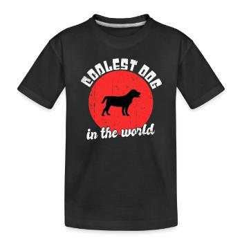 Cool dog saying - Kids' Premium Organic T-Shirt - black - Front