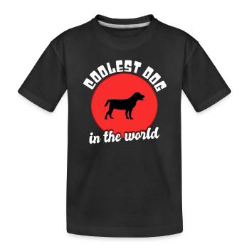 Cool dog saying - Kids' Premium Organic T-Shirt - black - Front