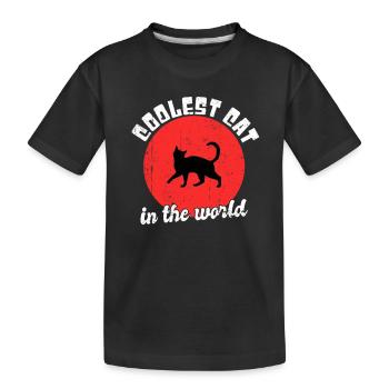 Chat cool dicton - T-shirt bio Premium Enfant - noir - Devant