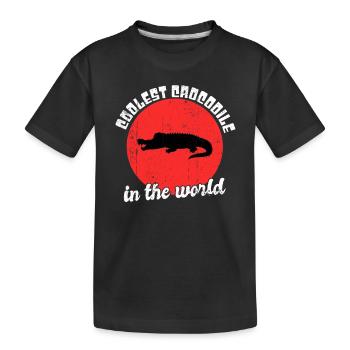 Dicton de crocodile cool - T-shirt bio Premium Enfant - noir - Devant