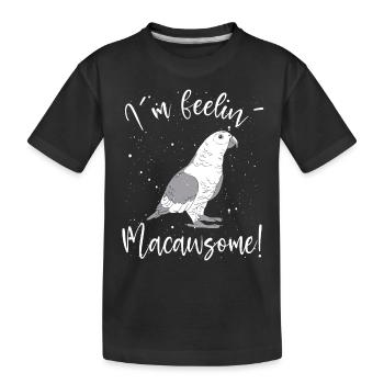 Ich Liebe Ara papagei - Kinder Premium Bio T-Shirt - Schwarz - Vorne