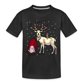Nikolaus Xmas Weihnachten Fantasy Christmas Kind - Kinder Premium Bio T-Shirt - Schwarz - Vorne