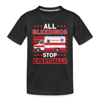 Paramedic First Responder Ambulance Driver - Kids' Premium Organic T-Shirt - black - Front