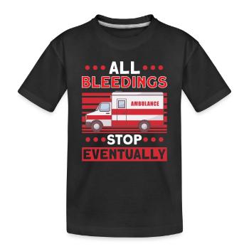 Paramedic First Responder Ambulance Driver - Kids' Premium Organic T-Shirt - black - Front