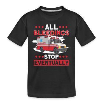 Ambulancier paramédical Conducteur d’ambulance - T-shirt bio Premium Enfant - noir - Devant