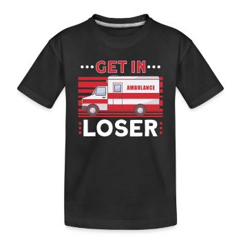 Paramedic First Responder Ambulance Driver - Kids' Premium Organic T-Shirt - black - Front